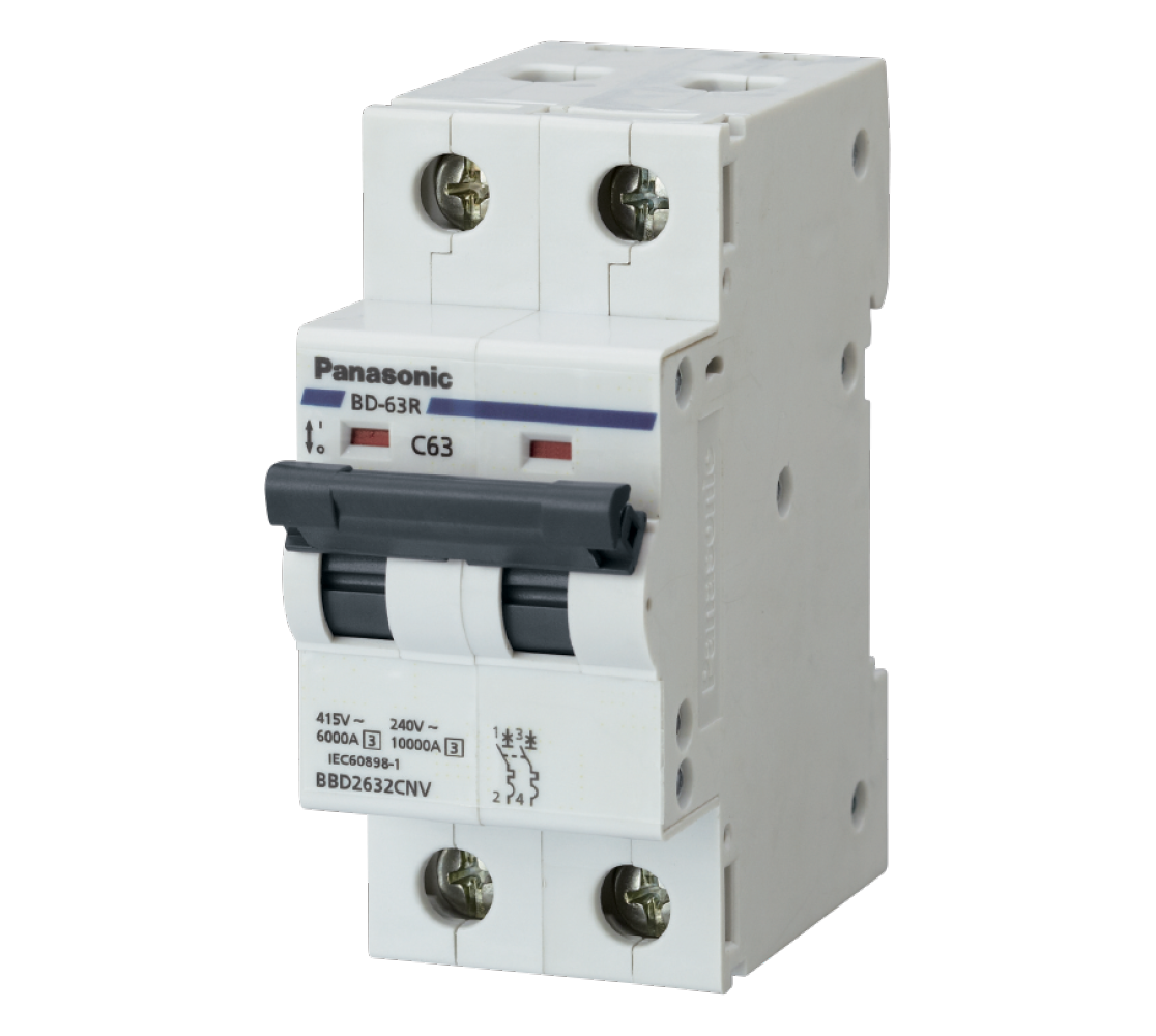 Aptomat MCB 2P 50A, 63A 6kA Panasonic