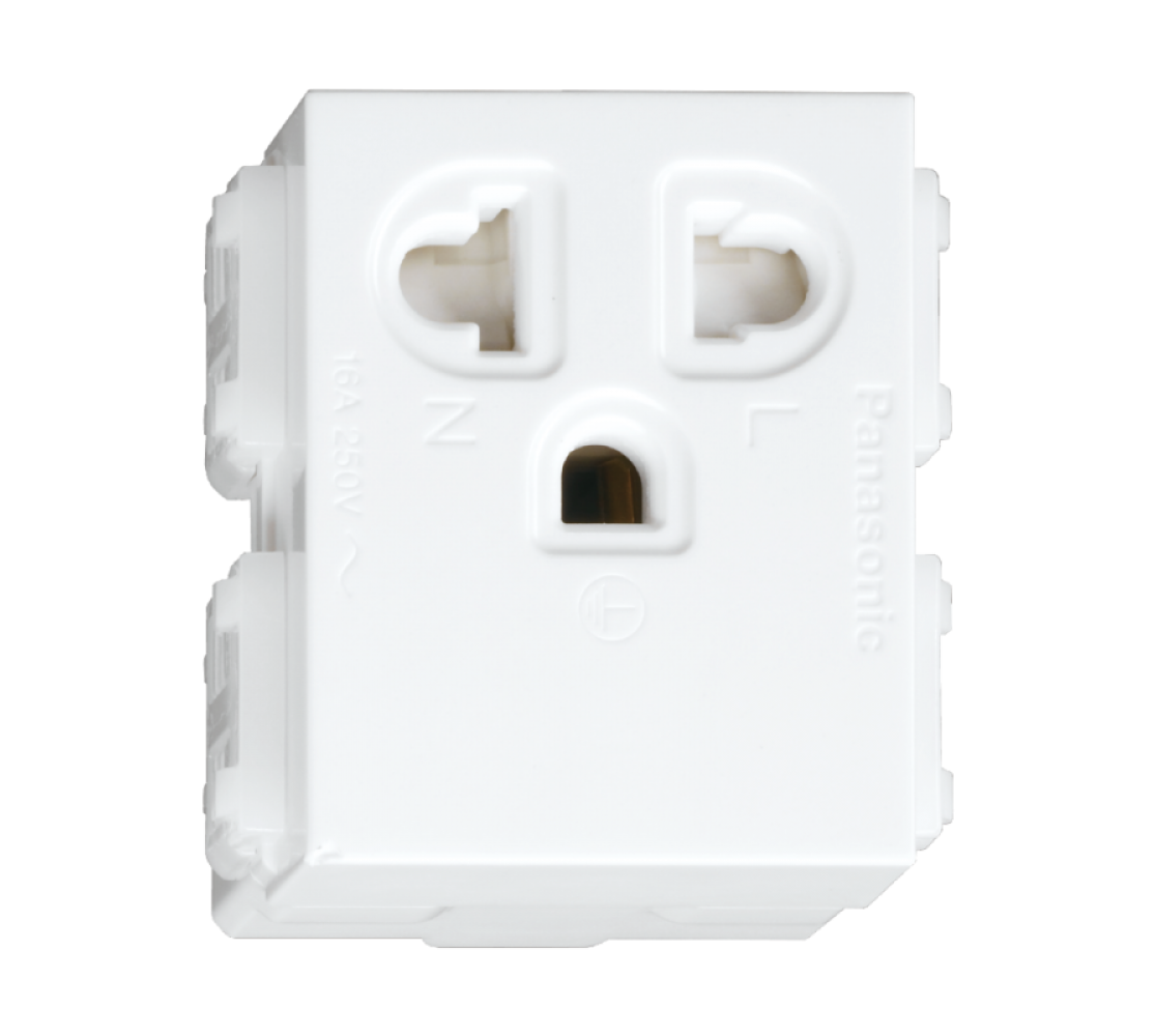 Ổ cắm đơn 3 chấu có màn che – Wide series